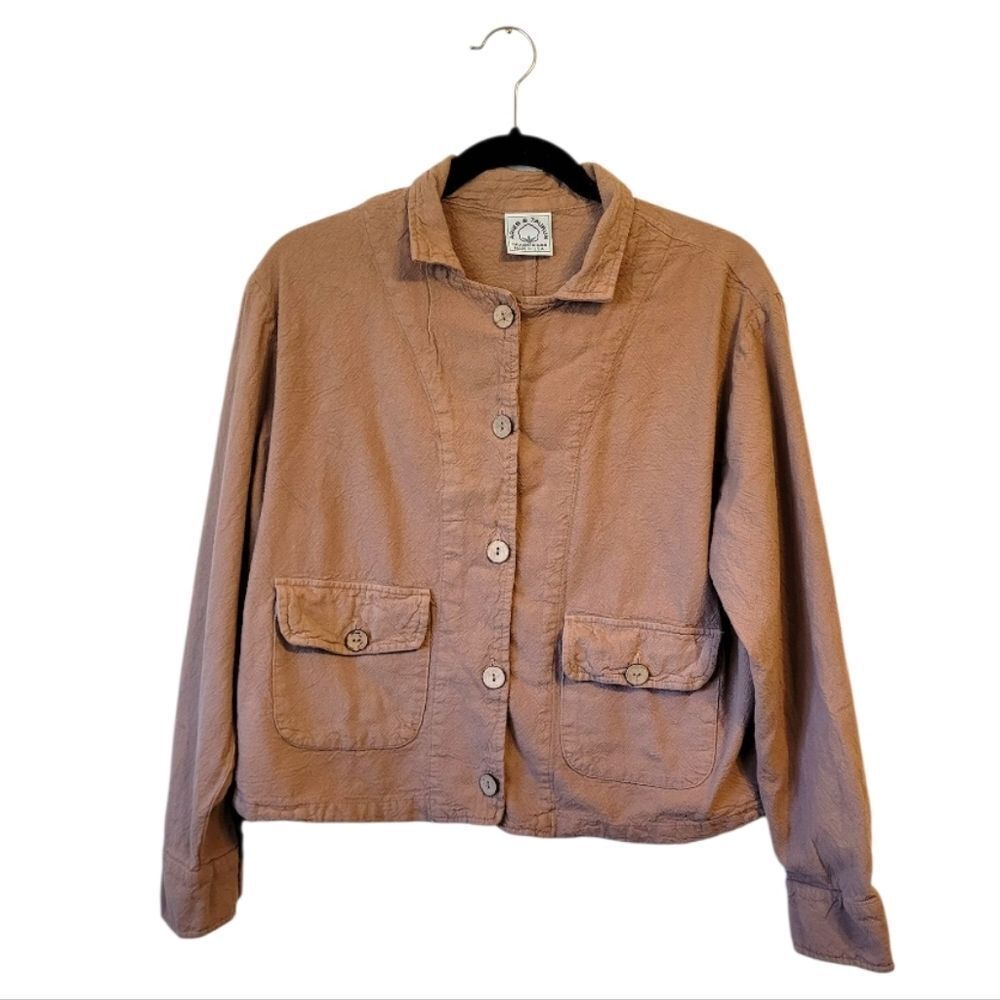 Aries & Taurus Women's Brown 100% Cotton Carho Jacket Size M